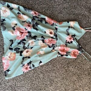 Monteau Mint and Coral Strappy Dress